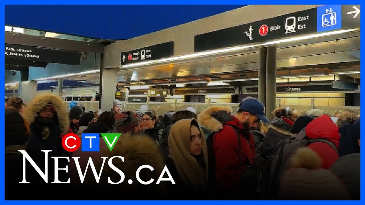 Ottawa LRT chaos: Passengers walk on tracks after train stalls