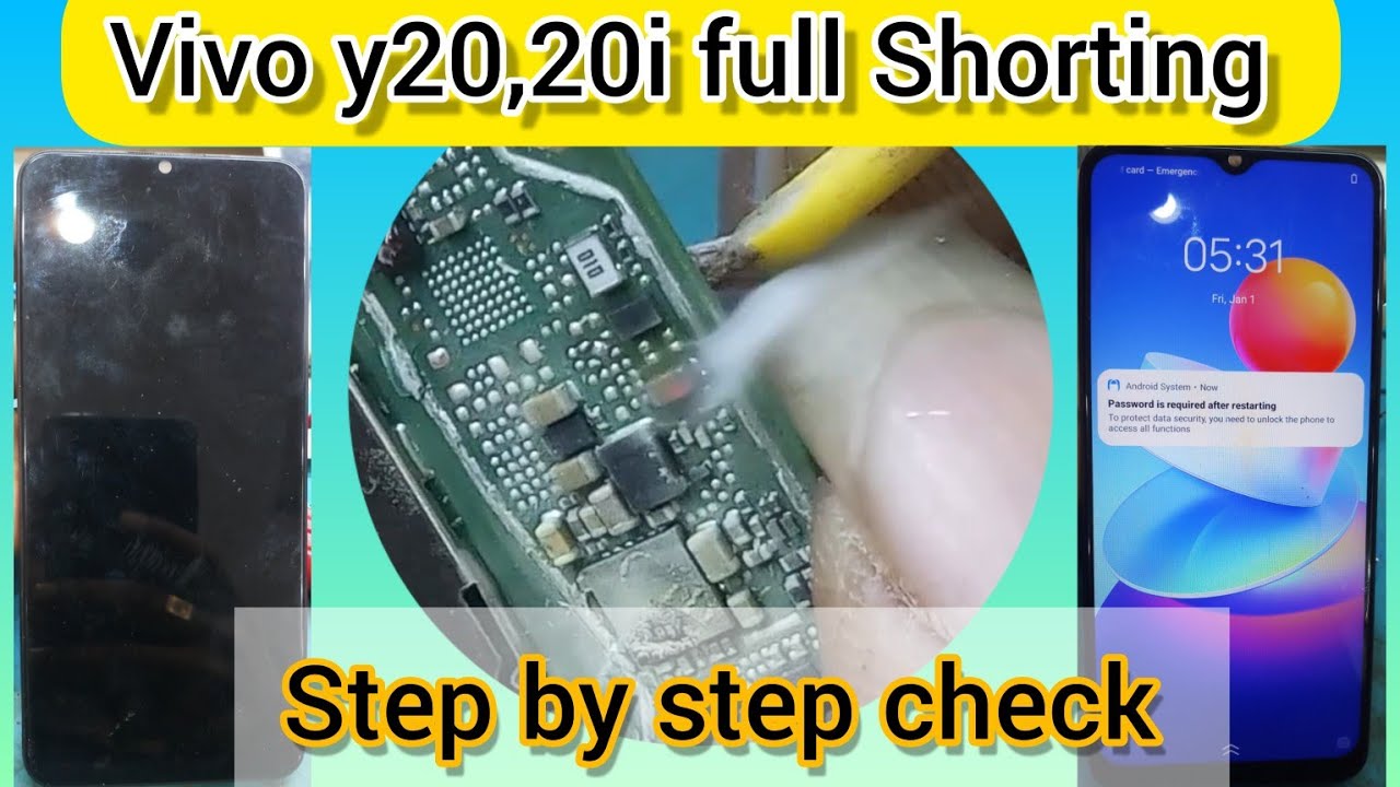 #vivo y20,y20i dead Solution,full Shorting,/Shorting remove/step by step check,