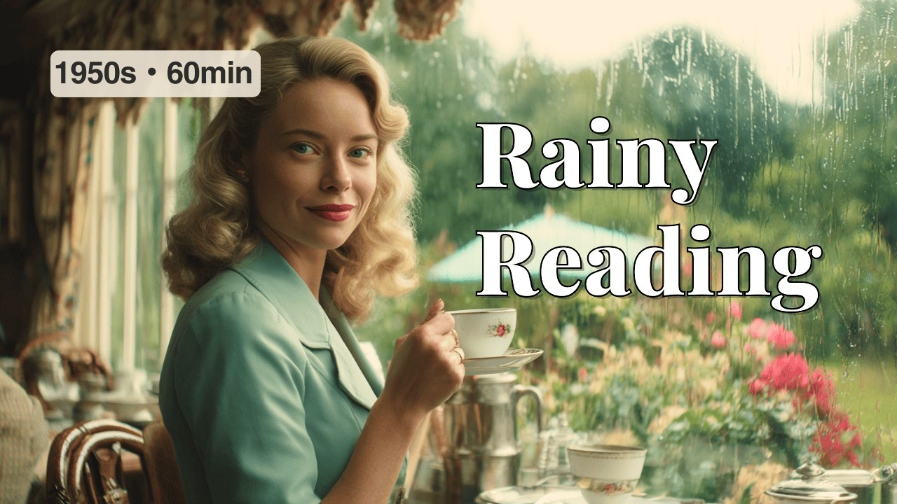 Rainy Window Café Jazz – Gentle Winter Reading | 60min • for Reading & Relax (1950s)