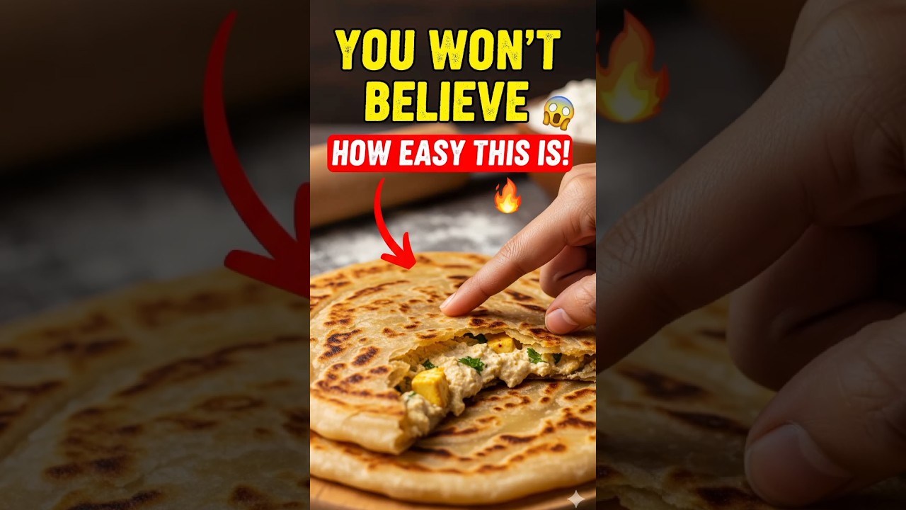 #Viral Paneer Paratha Hack! Soft & Fluffy Every Time#10-Minute Paneer Paratha Recipe