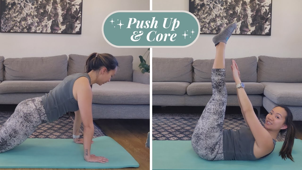 15 Minute Push Up & Core Workout | Build Upper Body & Core Strength