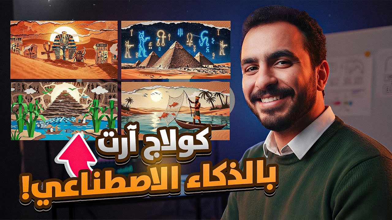 اعمل كولاج آرت احترافي بالذكاء الاصطناعي في دقايق!  Collage Art AI Tutorial