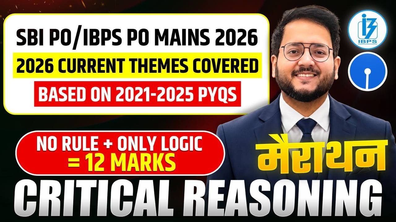 Critical Reasoning ONE SHOT 🔴 Critical Reasoning Marathon IBPS, SBI PO & CLERK MAINS 2026 🔵 Harshal