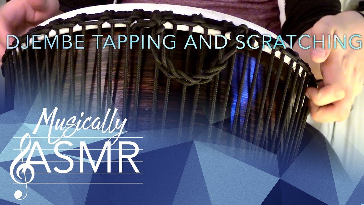 [ASMR] Tapping and Scratching On A Djembe (No Talking)