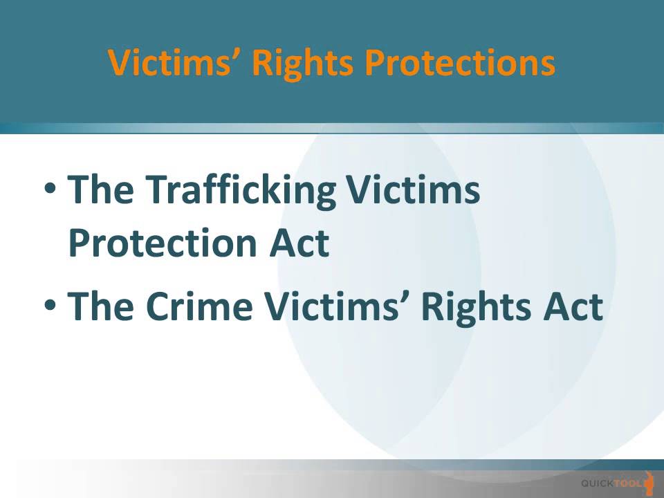 Quicktool: Trafficking and Victims' Rights