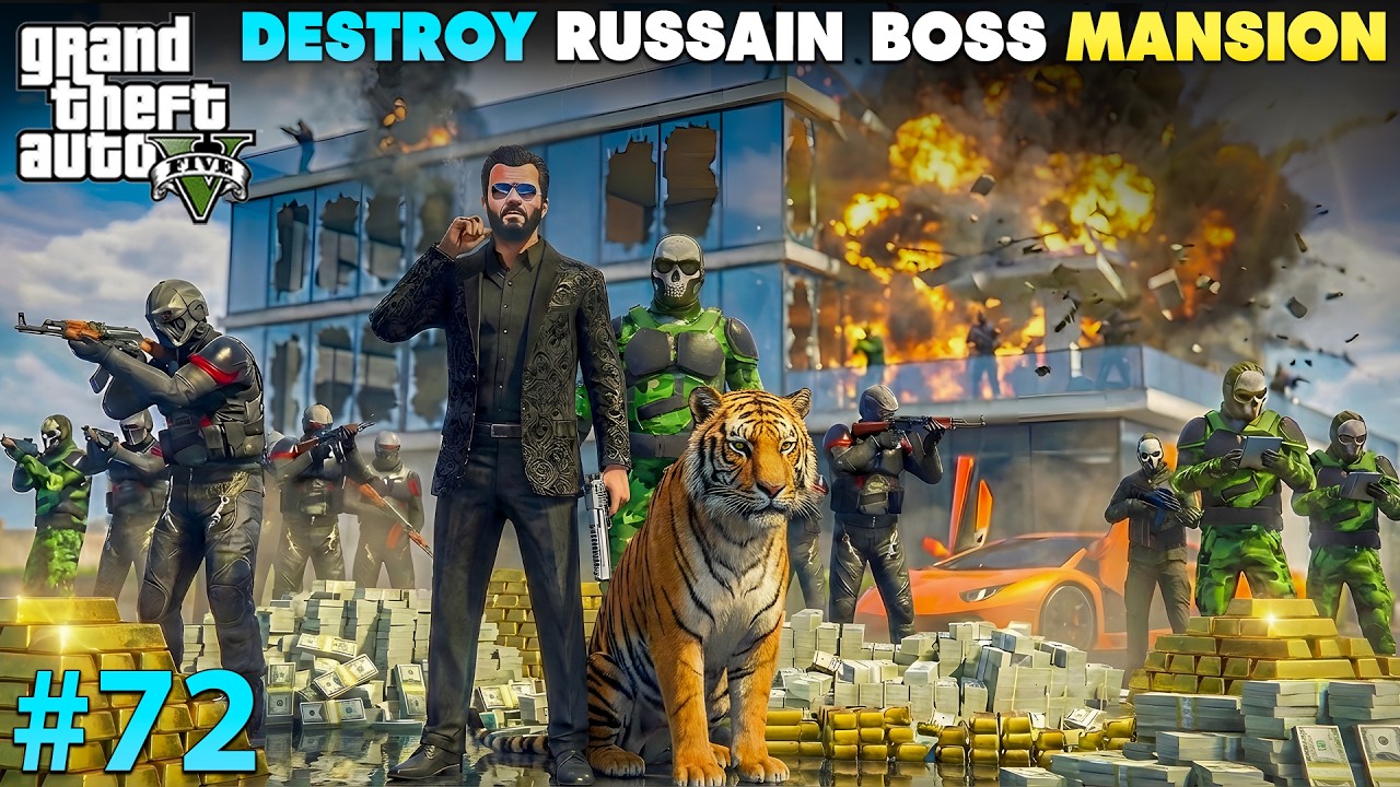 DESTROYING MAFIA LUXURY MANSION | GTA 5 VIDEO