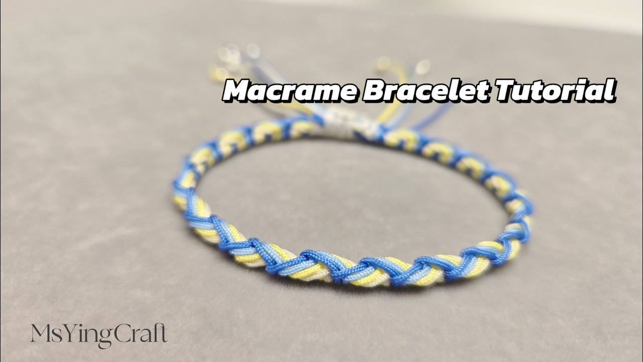 Two Color Wave Friendship Bracelet 26018 Simple Knot Pattern Tutorial