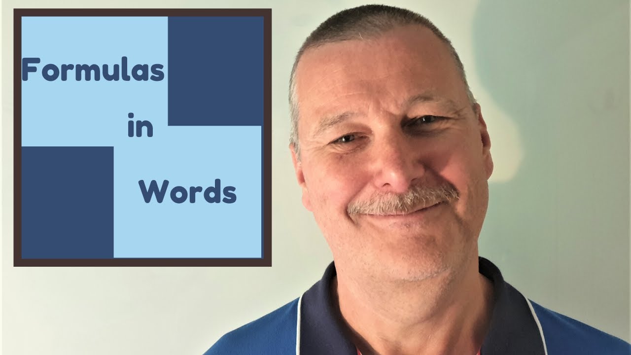 Formulas in words