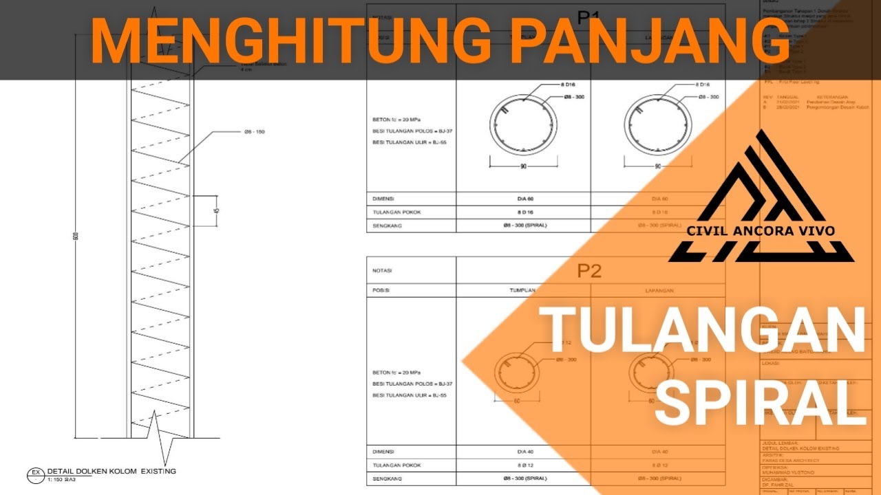 Menghitung Panjang Tulangan Spiral