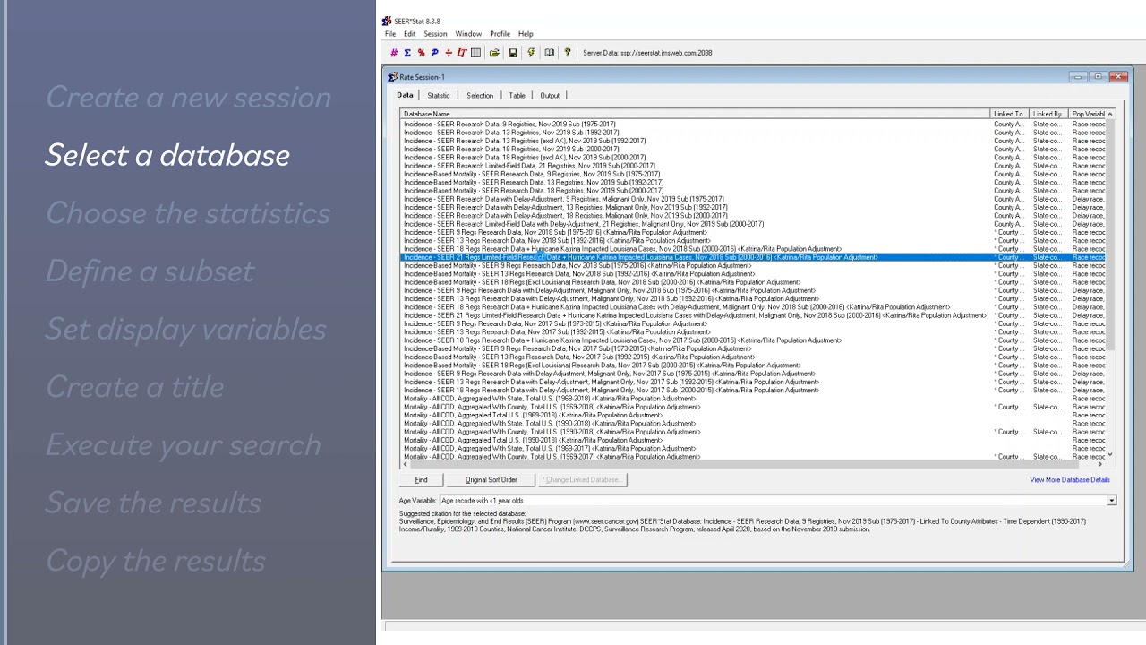 How to use NCI SEER*Stat for Your Cancer Research (AD Version)