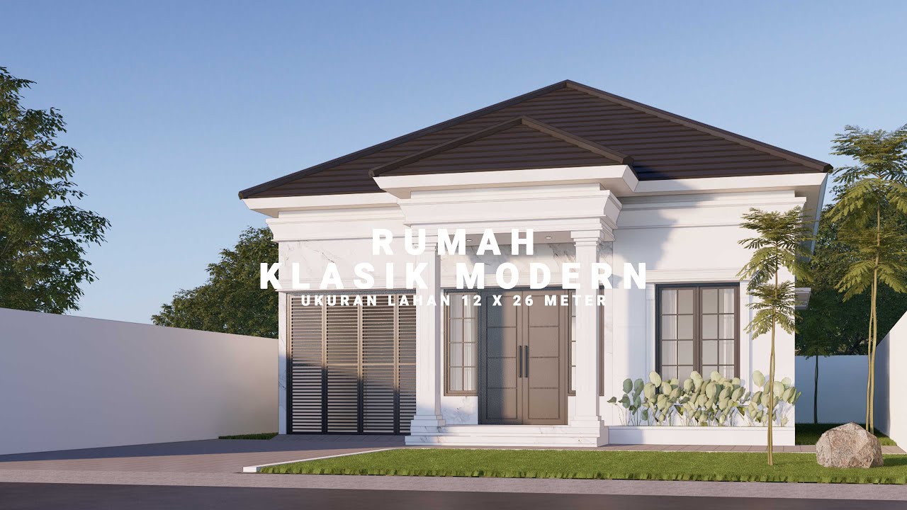 Desain Rumah Klasik Modern 1 lantai #desainrumahklasik #rumahklasikmodern #desainrumah1lantai