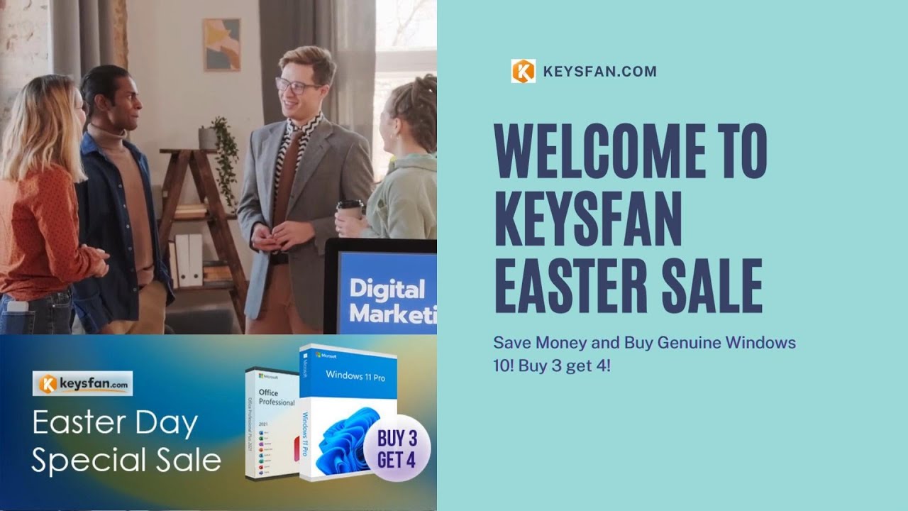 Keysfan Easter Sale丨Save Money and Buy Genuine Windows 10! Buy 3 get 4!