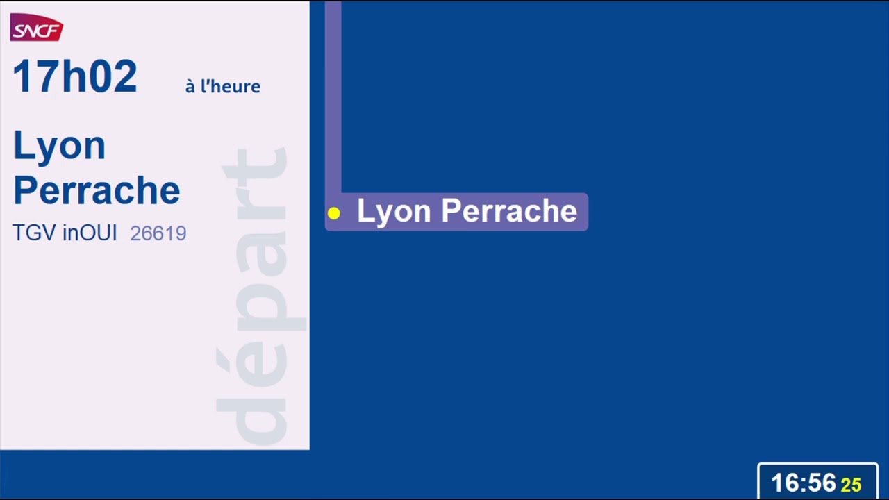 Annonces SNCF en gare de Lyon Part-Dieu du TGV inOUI n°26619