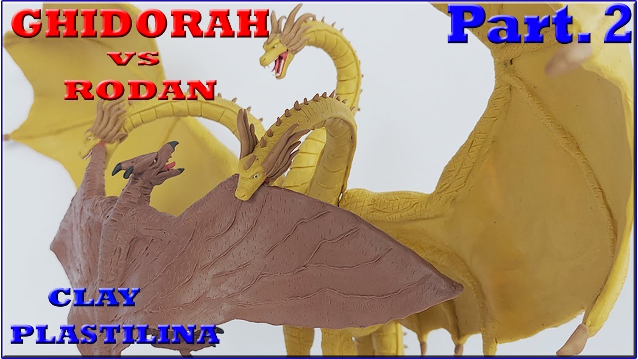 KING GHIDORAH VS RODAN WITH CLAY/PLASTILINA. Godzilla: King of the monster