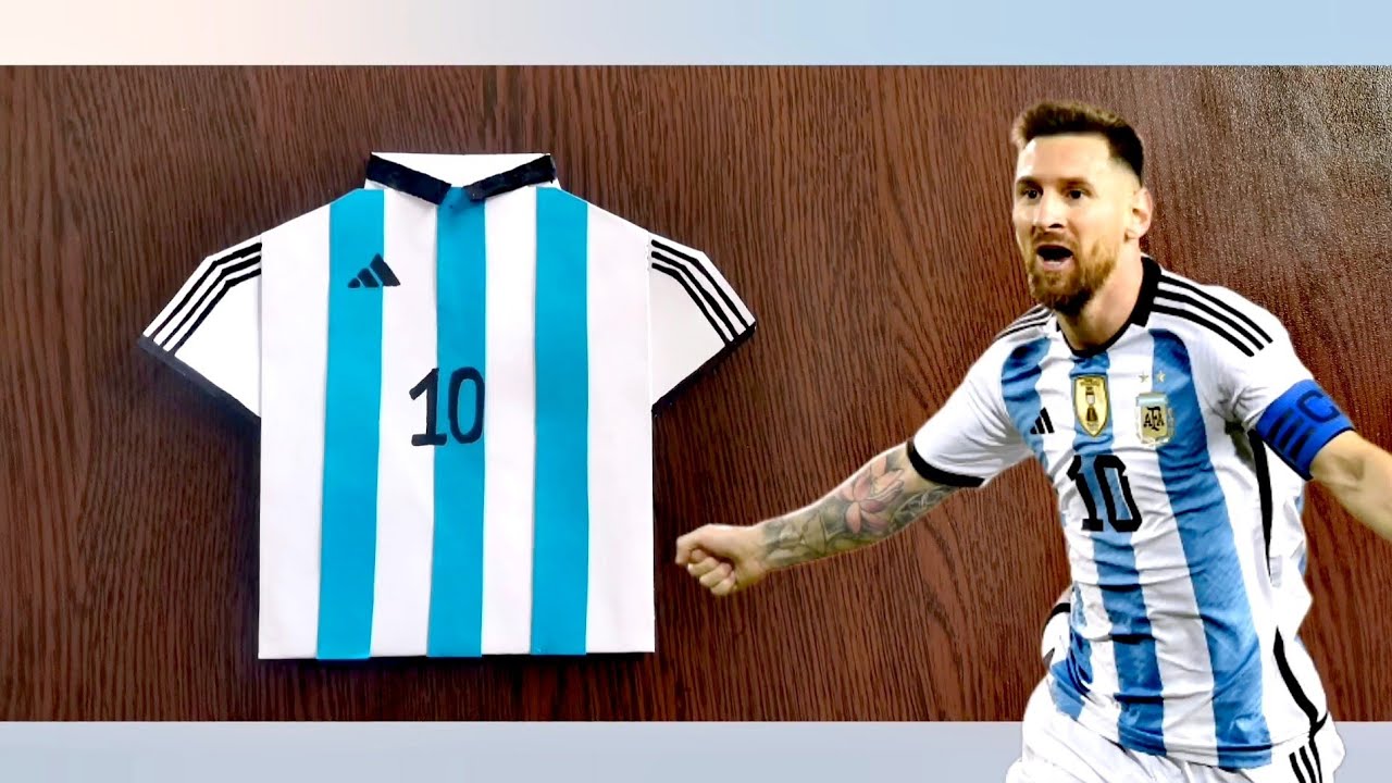 Como hacer la CAMISETA DE ARGENTINA de papel origami 🇦🇷🏆