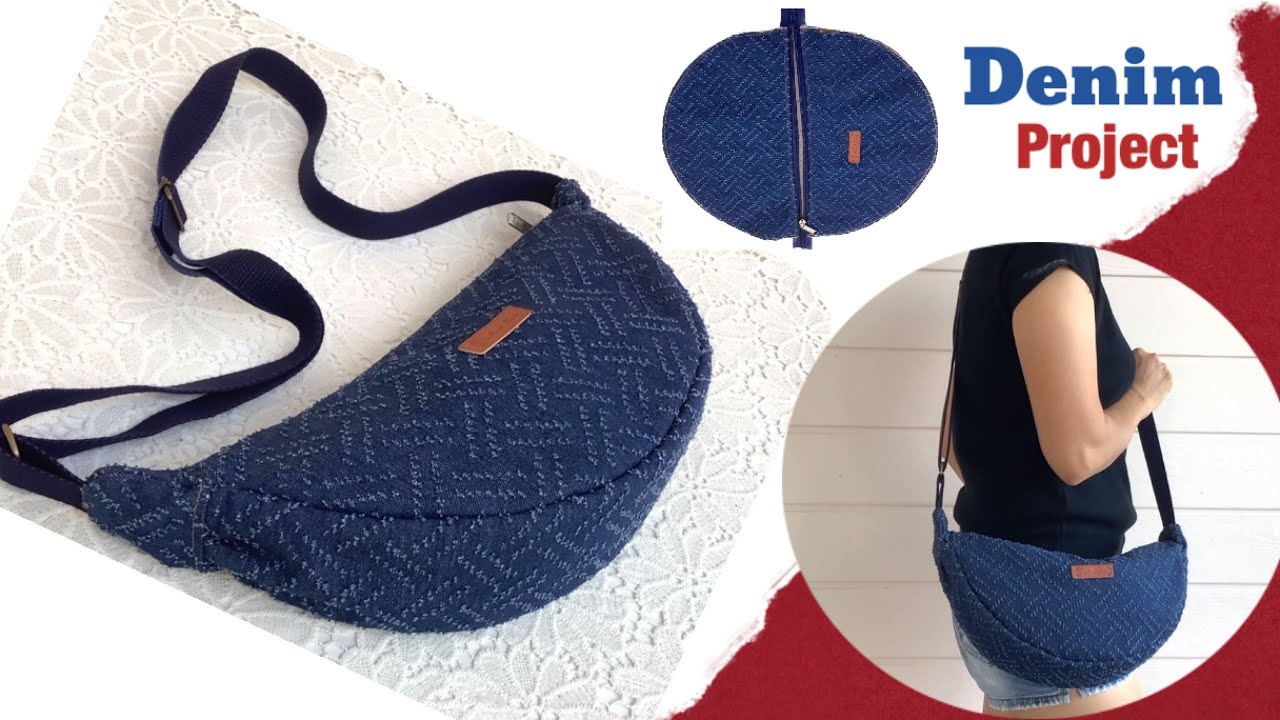 hobo shoulders sling bag sewing tutorial , sewing diy a denim hobo sling bag patterns ,denim project