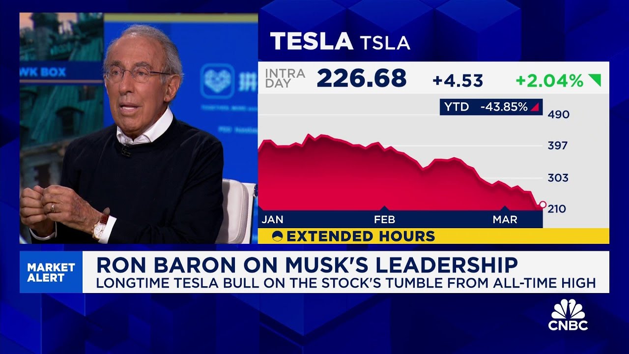 Longtime Tesla bull Ron Baron: I'm the last in, I'll be the last out
