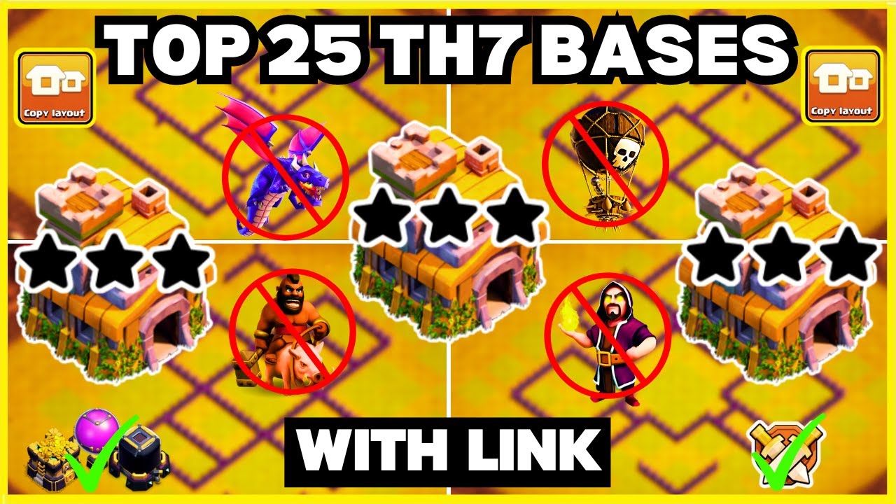 TH7 War & Farming Bases ♦ 2024 Updated ♦ ANTI TH8 | ANTI DRAGON | ANTI 2 STAR | With Copy Links 2024