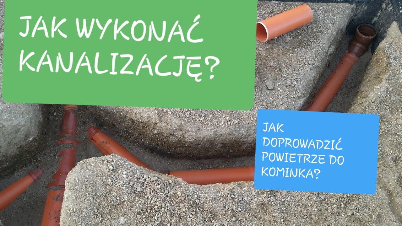 Kanalizacja i powietrze do kominka #2 samodzielna budowa domu, projekt Marisa 3 G2/Marlon w budowie