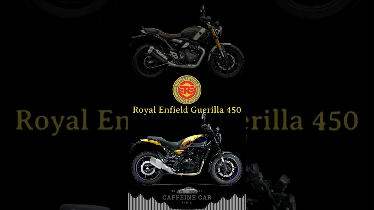 Royal Enfield Guerilla 450 vs Triumph Scrambler 400X  |  Exhaust Note Comparison  |  CaffeineCar