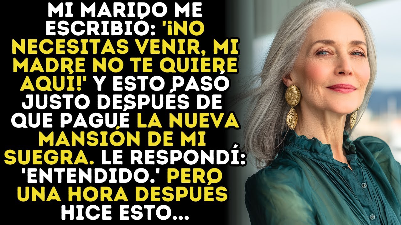“¡Mi Madre No Te Quiere Aquí!” Me Dijo Mi Esposo En La Inauguración De La Mansión De Mi Suegra…