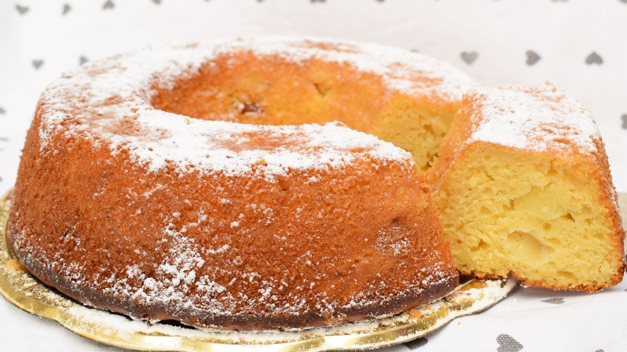 CIAMBELLA AL LIMONE E MELE senza zucchero con miele