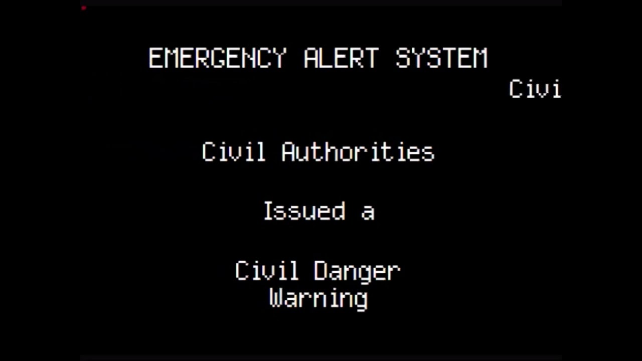 Emergency alert system civil danger warning