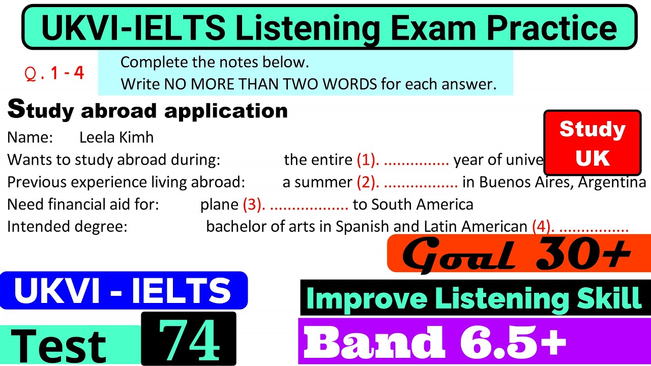UKVI IELTS Listening Practice Test 2024 With Answers [ Test - 74 ]