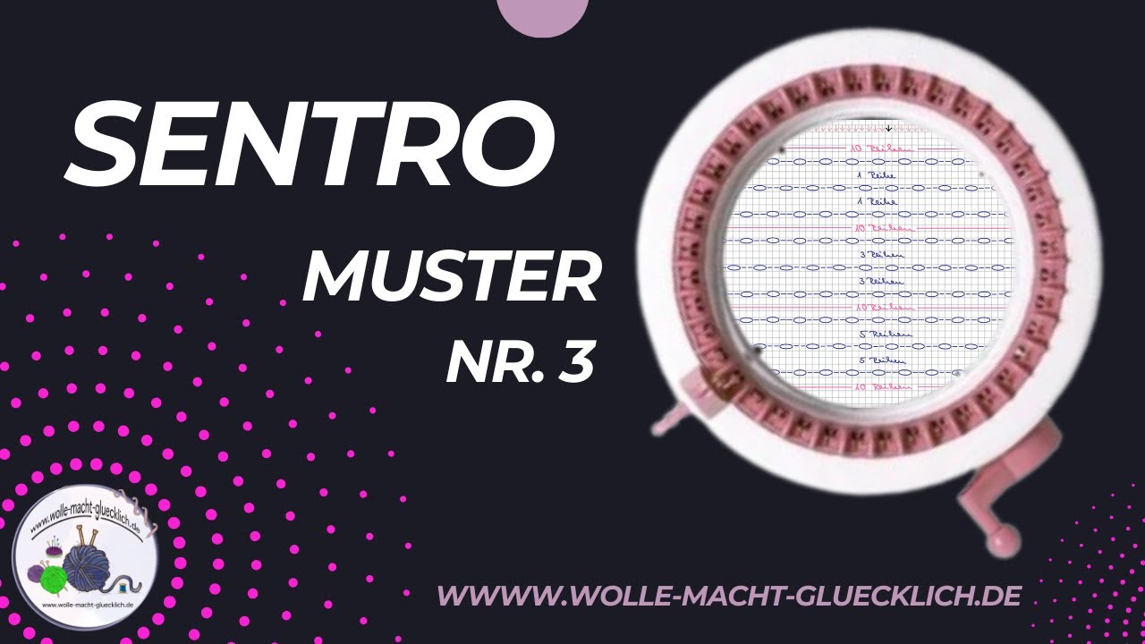 Muster Nr.3 für Sentro - Addi - Strickmaschine - Kurbelmaschine - kurbeln - macht einfach Spaß