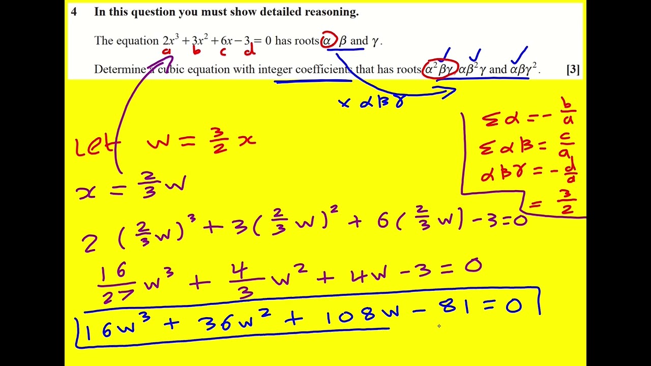 AL FM OCR Jun 2024 pure core paper 1 q4 (Further Maths A Level)