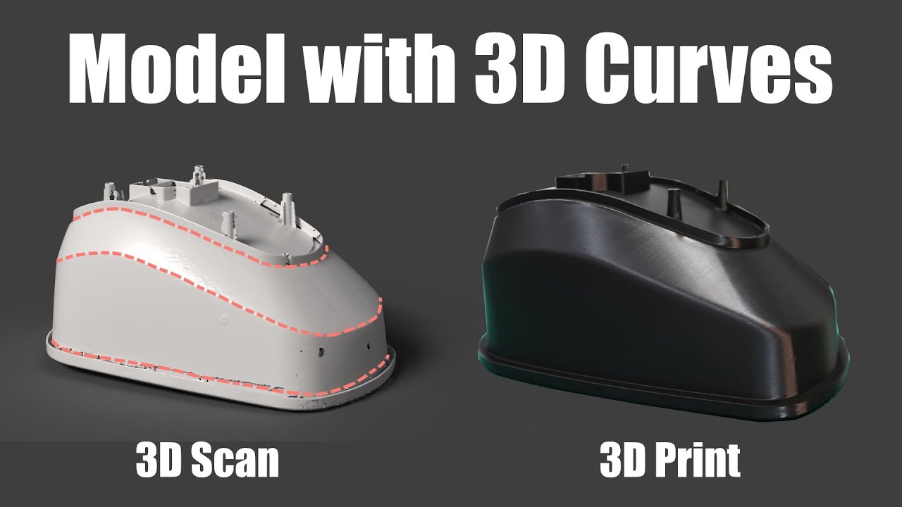 From 3D Scan to Print: Mastering Surface Modeling with 3D Curves