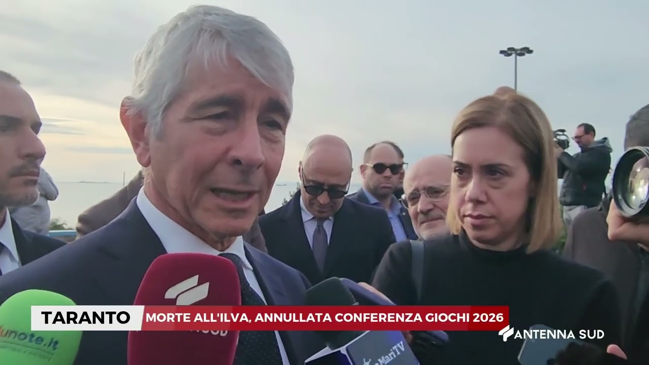 03 MARZO 2026   TARANTO   MORTE ALL'ILVA, ANNULLATA CONFERENZA GIOCHI 2026