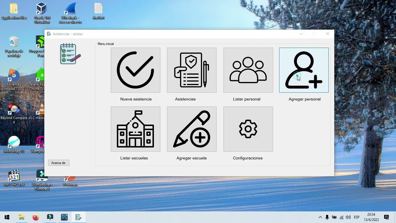 Sistema de asistencias + App android