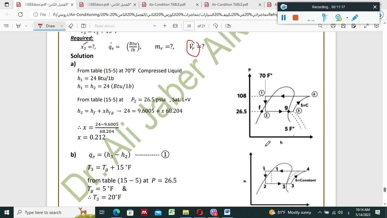 Work & Volumetric Efficiency in Compressor - Problems
