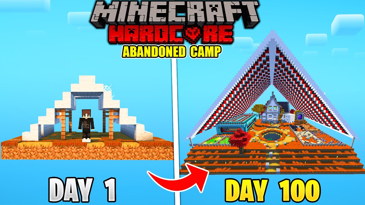 I Survived 100 Days on ABANDONED CAMP in Minecraft Hardcore (Hindi)!