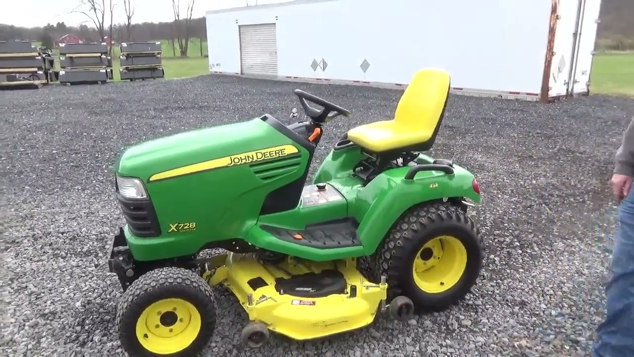 2009 John Deere X728 Ultimate 4X4 Lawn And Garden Tractor Lawn Mower 54