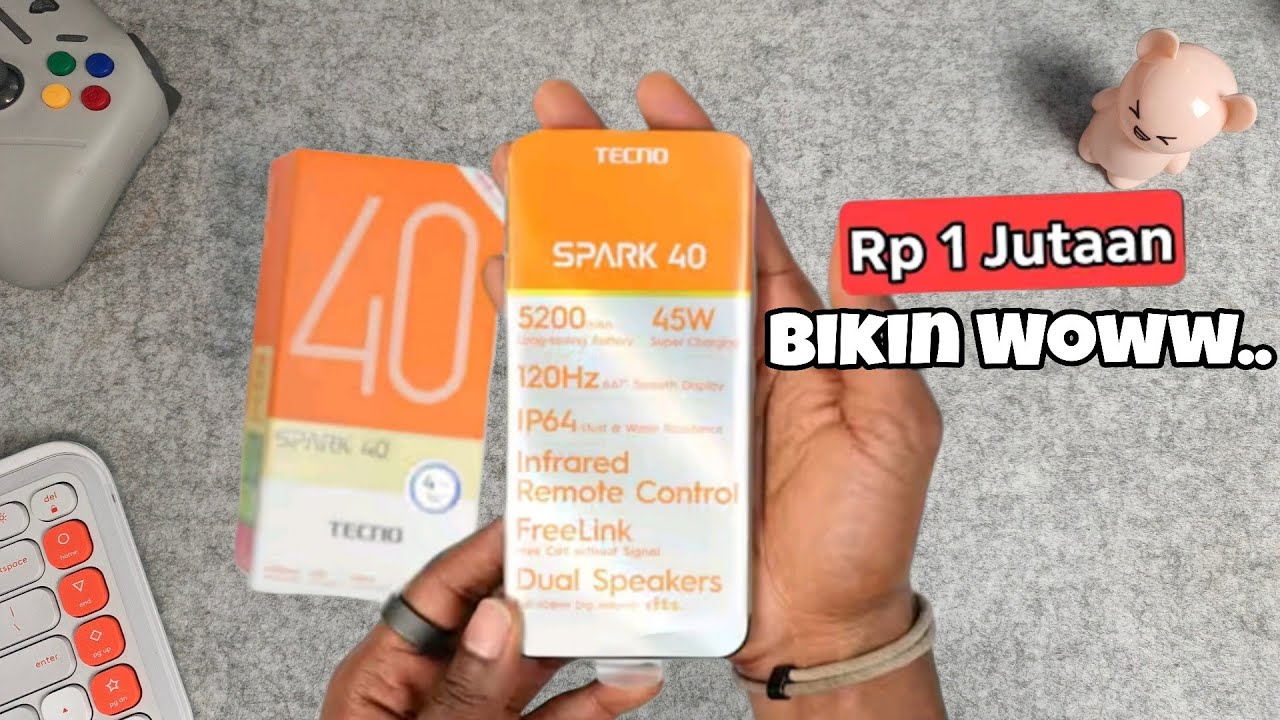 SPEK UPGRADE DESAIN BERKELAS!! RESMI TECNO SPARK 40 4G CUMA SEJUTAAN
