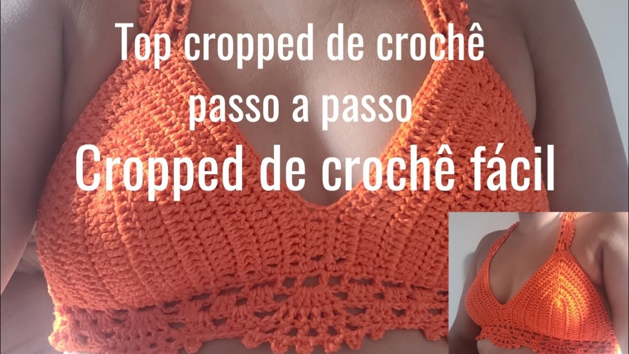 Top cropped de croch&ecirc; passo a passo/Cropped de croch&ecirc; f&aacute;cil #denisecastro #crochet #artesanato 