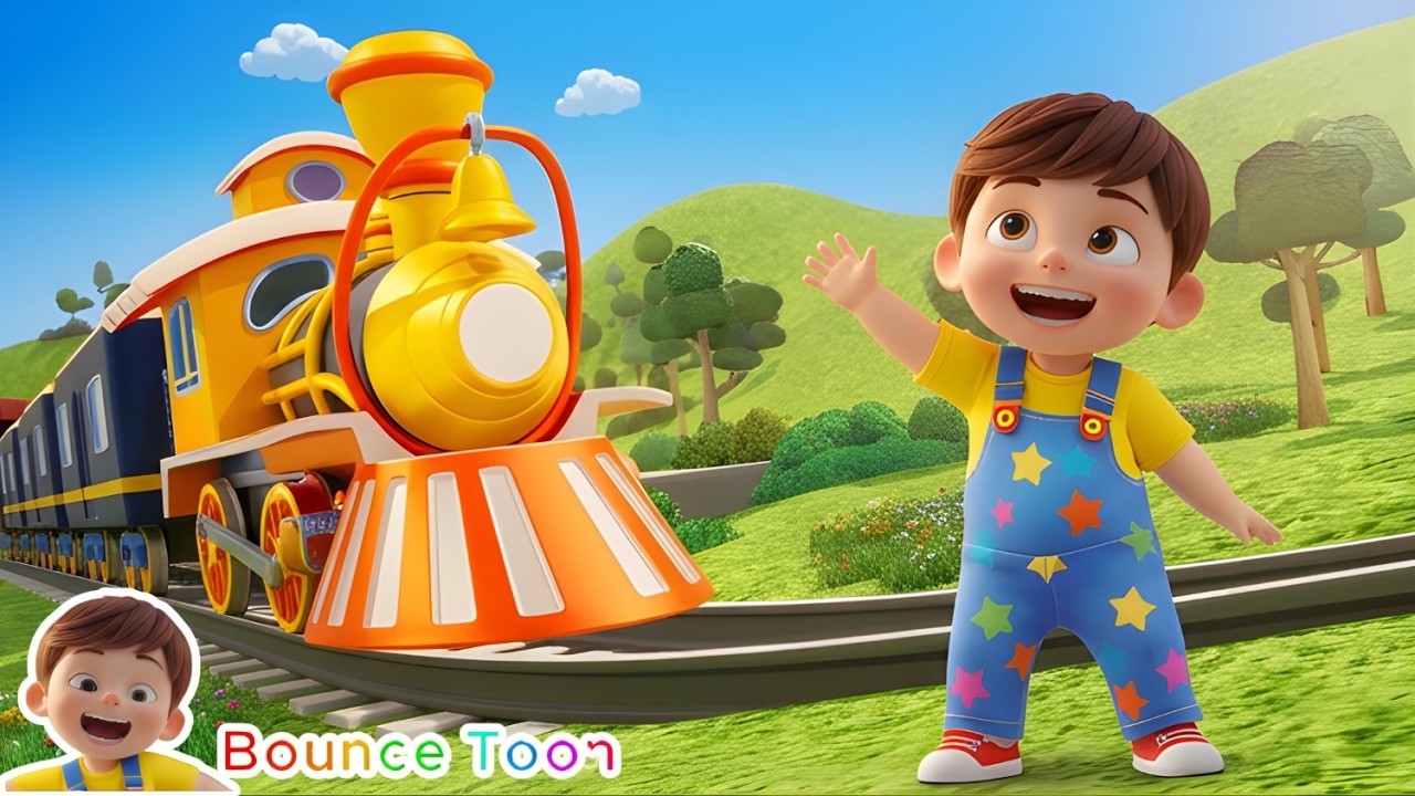 Train Choo Choo Song 🚂 | Bounce toon Nursery Rhymes & Kids Songs