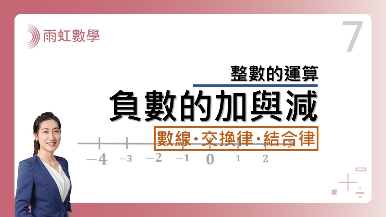 ｜國中數學｜七年級｜108課綱｜整數的運算｜負數｜數線｜(Integer Arithmetic｜Negative Number｜Number Line)