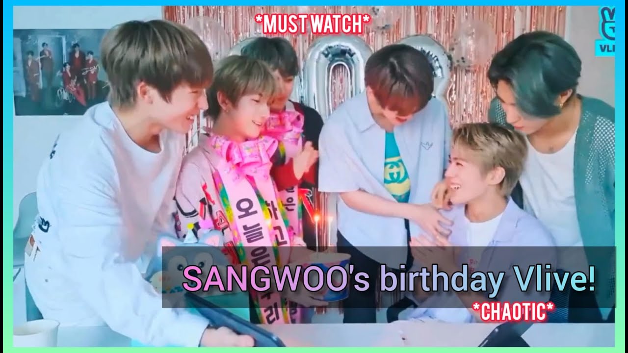 Sangwoo's Birthday VLIVE  *CHAOTIC*
