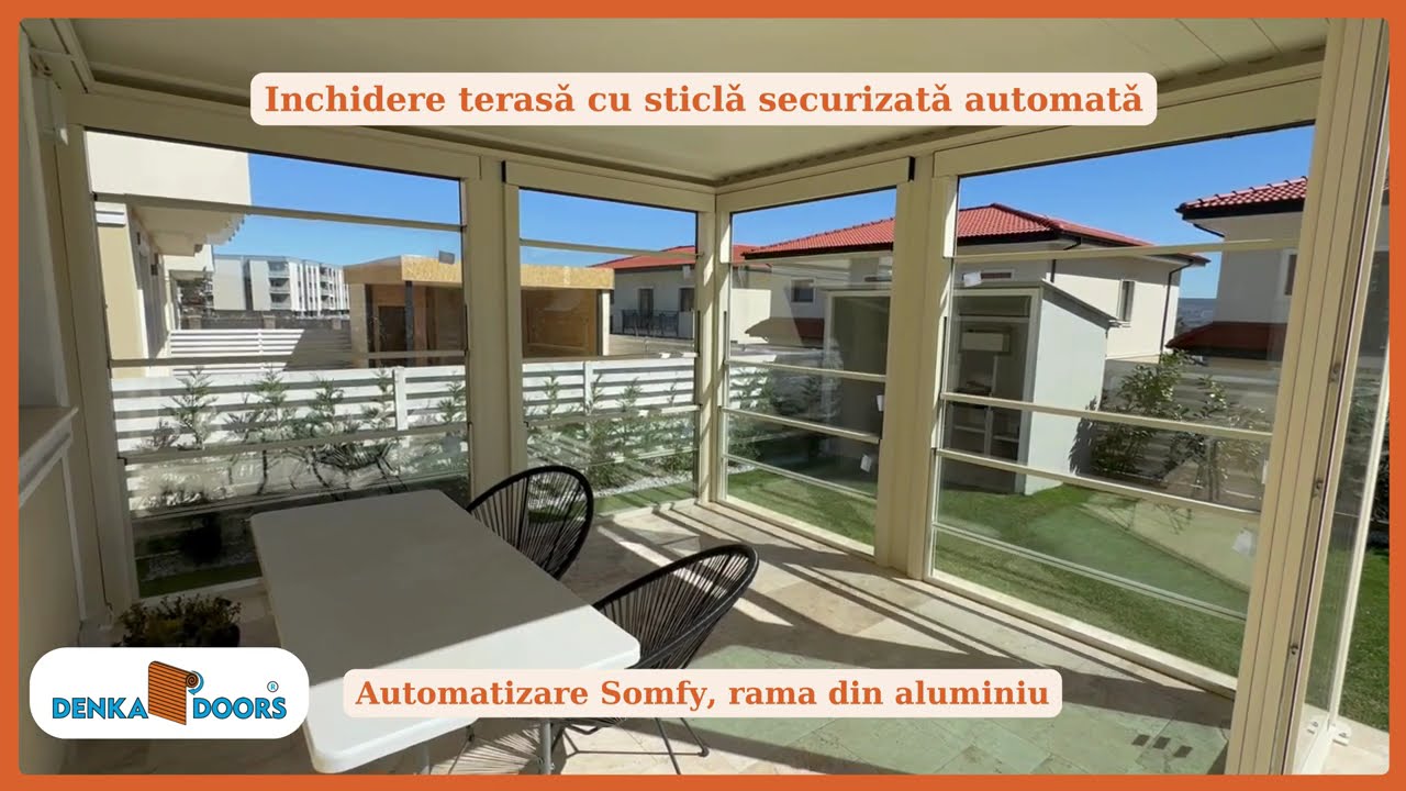 Inchidere terasa cu sticla automata Iasi | Automatizare Somfy