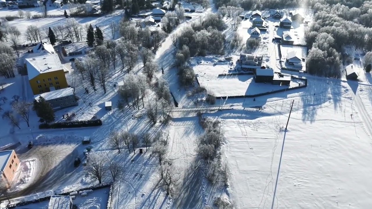 Lagedi #estonia #visitestonia #winter #school #suspensionbridge #drone #dronevideo #travel
