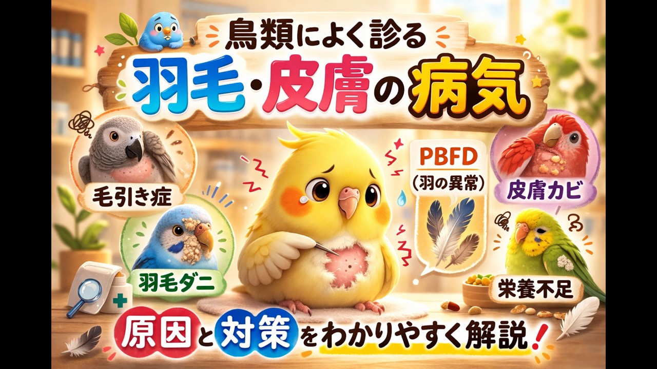 鳥が羽を抜く理由｜羽毛・皮膚の病気を解説