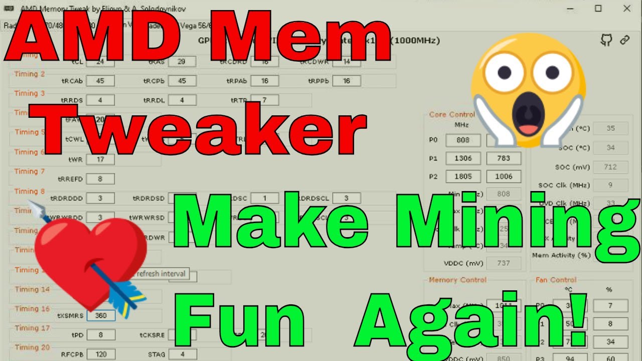 AMD Memory Tweaker Tool - Making AMD Great Again! 50+ MH Vega's, 85w RX580's oh my!