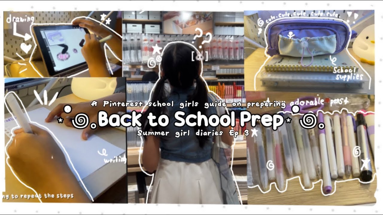 ♡summer girl diaries *ep 3* ♡ back to school prep: shopping, drawing, eating, and more! 