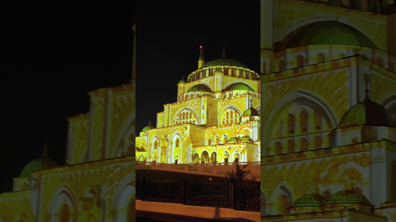 Sharjah Mosque🕌 | Sharjah Light Festival 2024 | UAE🇦🇪