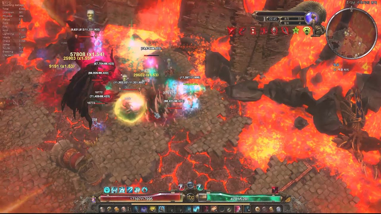 [최종판] 양손(2H) 비명 장막관리자 스펠바인더(screaming veilkeeper spellbinder)의 SR 32-33(=기존 SR 80-81) 보스룸 1:2
