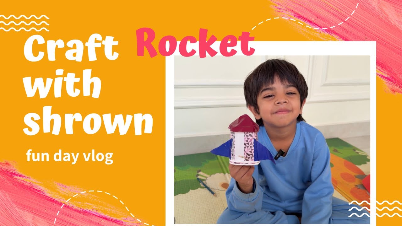 DIY Rocket Craft for Kids 🚀 | Fun Kids Activity Vlog | Easy Paper Rocket Tutorial | Shrown life 