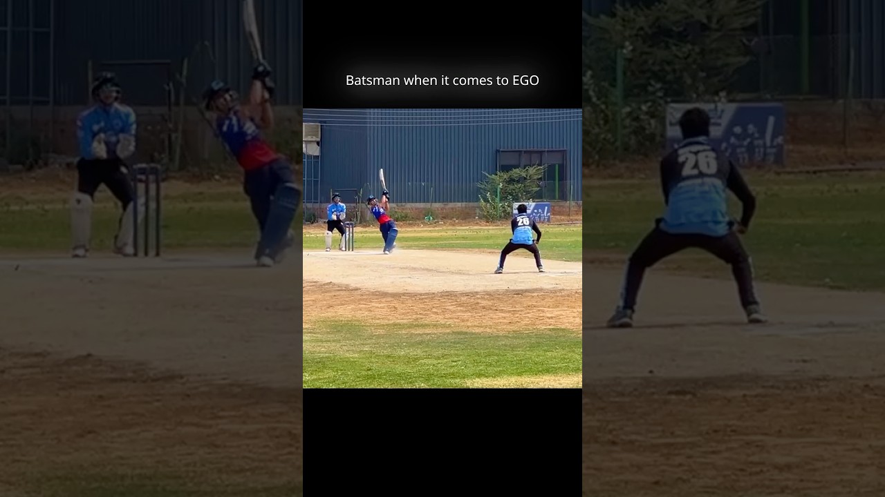 Batsman when it comes to EGO!😍🏏 #shorts #cricketcardio #stepoutsix